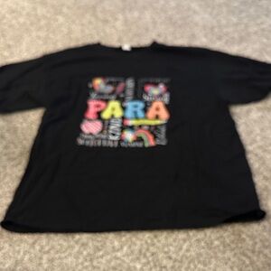 Kids Black Graphic T-Shirt